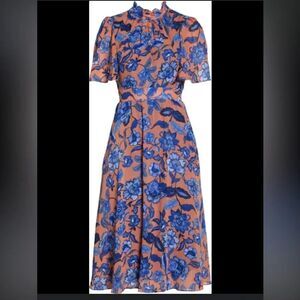Julia Jordan Dress Womens 2 Mock Neck Fall Floral